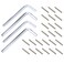 Auto-plaza Spring Hinge Tension Pin Metal Dowel Pegs Shelf Support Replacement Kit for Self Closing Garage Door Closer Hinge 24x Shelf Pins and 4X Hex Wrenches