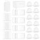 Swpeet Assortment Kit 60 Pcs Mini Acrylic Hinges Hasps Lock Buckle Latches Folding Hinges for Cabinet Drawer