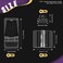 Swpeet Assortment Kit 60 Pcs Mini Acrylic Hinges Hasps Lock Buckle Latches Folding Hinges for Cabinet Drawer