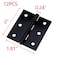 T Tulead Black Door Hinges Iron Cabinet Hinges Door Hardware Interior Door Hinges Gate Hinges Barn Hinges 2Inch Pack of 12 with Screws