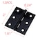 T Tulead Black Door Hinges Iron Cabinet Hinges Door Hardware Interior Door Hinges Gate Hinges Barn Hinges 2Inch Pack of 12 with Screws