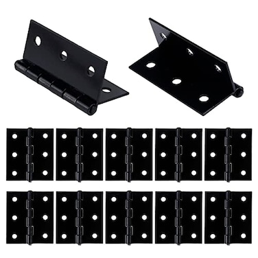 T Tulead Black Door Hinges Iron Cabinet Hinges Door Hardware Interior Door Hinges Gate Hinges Barn Hinges 2Inch Pack of 12 with Screws