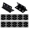 T Tulead Black Door Hinges Iron Cabinet Hinges Door Hardware Interior Door Hinges Gate Hinges Barn Hinges 2Inch Pack of 12 with Screws