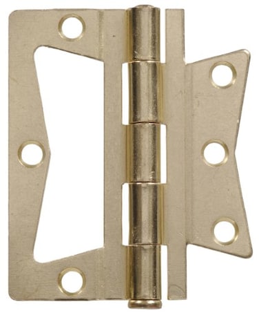 Hillman The Group 851272 3Inch Non Mortise Hinge with Removable Pin Brass Finish