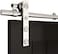 TSMST 4FT Stainless Steel Sliding Barn Door Hardware Kit for Single Wooden DoorSmoothly and QuietlyFit 24 Door PanelJ Shape Hanger