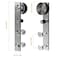 TSMST 4FT Stainless Steel Sliding Barn Door Hardware Kit for Single Wooden DoorSmoothly and QuietlyFit 24 Door PanelJ Shape Hanger
