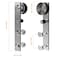 TSMST 4FT Stainless Steel Sliding Barn Door Hardware Kit for Single Wooden DoorSmoothly and QuietlyFit 24 Door PanelJ Shape Hanger