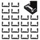 UFURMATE Gasket Replacement Kit for Hinges 20PCS Rubber Shower Doors Hinge Replacement Part Black AntiSlip Gasket Glass Hinge Replacement Kit