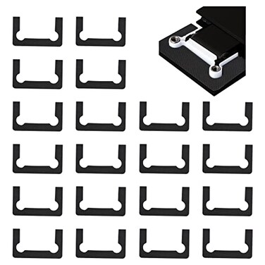 UFURMATE Gasket Replacement Kit for Hinges 20PCS Rubber Shower Doors Hinge Replacement Part Black AntiSlip Gasket Glass Hinge Replacement Kit