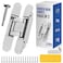 Hawaminent Upgraded Hidden Door Hinges Invisible Hinges 6 Zinc Alloy Concealed Hinge Silent Invisible Door 3 Way Adjustable 180 Swing Butt Hinge SilverPack of 2Fits Only Doors Over 35mm Thickness