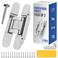 Hawaminent Upgraded Hidden Door Hinges Invisible Hinges 6 Zinc Alloy Concealed Hinge Silent Invisible Door 3 Way Adjustable 180 Swing Butt Hinge SilverPack of 2Fits Only Doors Over 35mm Thickness