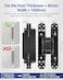 Hawaminent Upgraded Hidden Door Hinges Invisible Hinges 7 Zinc Alloy Concealed Hinge Silent Invisible Door 3 Way Adjustable 180 Swing Butt Hinge BlackPack of 2Fits Only Doors Over 40mm Thickness
