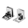 uxcell 1Pair Glass Door Cupboard Showcase Cabinet Door Hinge Glass Clamp Zinc Alloy for 35mm Thickness