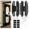 zeyuansen Zeyuansen 6 Hidden Hinges for Doors Invisible Hinge Concealed Hinges Zinc Alloy 180 Degree Swing Hinge 3 Way Adjustable Butt Silent Door Hinges 6 x 25 x 1 inch Black Pack of 2