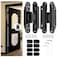zeyuansen Zeyuansen 6 Hidden Hinges for Doors Invisible Hinge Concealed Hinges Zinc Alloy 180 Degree Swing Hinge 3 Way Adjustable Butt Silent Door Hinges 6 x 25 x 1 inch Black Pack of 2