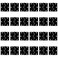 Zion Building Zion 3 Inch Matte Black Door Hinges Heavy Duty Square 3 x 3 24 Pack for Hollow Core Doors