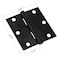 Zion Building Zion 3 Inch Matte Black Door Hinges Heavy Duty Square 3 x 3 24 Pack for Hollow Core Doors