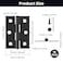 ZIUZI 16 Pcs Small Stainless Steel Door Hinges 2 inch Window Folding Hings Home Furniture Hardware with 96 Screws Black