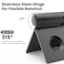ZIUZI 16 Pcs Small Stainless Steel Door Hinges 2 inch Window Folding Hings Home Furniture Hardware with 96 Screws Black
