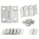 Zorveiio 15 Inch Small Door Hinges Nickel 10 Pcs Stainless Steel Folding Butt Hinges with Screws
