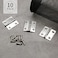 Zorveiio 15 Inch Small Door Hinges Nickel 10 Pcs Stainless Steel Folding Butt Hinges with Screws
