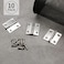 Zorveiio 15 Inch Small Door Hinges Nickel 10 Pcs Stainless Steel Folding Butt Hinges with Screws