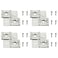 ZZHXSM 4PCS Screen Hinge 360 Degree Rotation Iron Hinge Furniture Folding Double Acting Hinges with Mounting Screws White Nickel