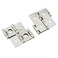 ZZHXSM 4PCS Screen Hinge 360 Degree Rotation Iron Hinge Furniture Folding Double Acting Hinges with Mounting Screws White Nickel