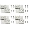 ZZHXSM 4PCS Screen Hinge 360 Degree Rotation Iron Hinge Furniture Folding Double Acting Hinges with Mounting Screws White Nickel