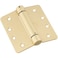 National Hardware N185207 Spring Loaded Door Hinge 4 in Brass Self Closing Interior Door Hinges with Adjustable Tension Speed ColdRolled Steel Butt Hinge Construction