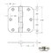 Hinge Outlet 35 Inch with 58 Inch Radius Ball Bearing Door Hinges HeavyDuty Steel Removable Pin Satin Nickel 2 Pack