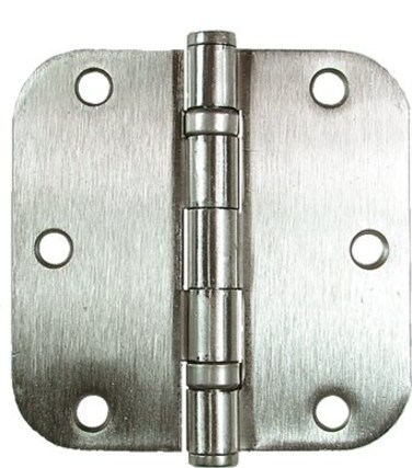 Hinge Outlet 35 Inch with 58 Inch Radius Ball Bearing Door Hinges HeavyDuty Steel Removable Pin Satin Nickel 2 Pack