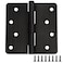 Design House Door Hinges for Interior Doors 3Pack 4inch x 4inch 14inch Radius Steel Door Hinge Door Hardware Oil Rubbed Bronze 181552