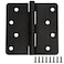 Design House Door Hinges for Interior Doors 3Pack 4inch x 4inch 14inch Radius Steel Door Hinge Door Hardware Oil Rubbed Bronze 181552