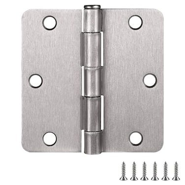 Design House Plain Bearing Door Hinge 3Pack 312 x 312 in 14 in Radius Satin Nickel Steel Removable Pin 181354