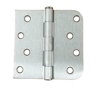 Hinge Outlet 4 Inch Exterior Door Hinges 58 Inch Square Corner Removable Pin for Smooth Operation Satin Nickel 2 Pack
