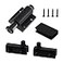 T Tulead Magnetic Catch Latch Glass Door Hardware ABS Black Hinge Latch with Clamp Clip Set
