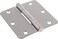 Hardware Essentials 854323 Smooth Corner Satin Nickel SqueakProof Door Hinges 312 5 Pack