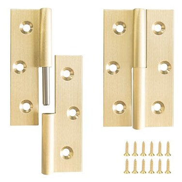 BAMI-LEE House BAMILEE House Lift Off Hinge 2pc Solid Brass Detachable Right Hinge for Window Door Gate