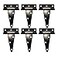 HLMOptimo Heavy Duty T Hinge Tee T Strap Shed Gate Barn Fence Door Hinge Wrought Rustproof Black 6 pcs 4 inch