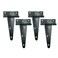 HLMOptimo Heavy Duty T Hinge Tee T Strap Shed Gate Barn Fence Door Hinge Wrought Rustproof All Size Black 4 pcs 6 inch