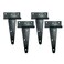 HLMOptimo Heavy Duty T Hinge Tee T Strap Shed Gate Barn Fence Door Hinge Wrought Rustproof All Size Black 4 pcs 6 inch
