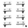 UFURMATE Glass Door Hinge 8Pcs Frameless Glass Door Pivot Hinges Clamp Adjustable Cabinet Pivot Hinge Clip Replacement Kit Fit for 36mm FreeSwinging Glass Door