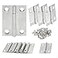 Zorveiio 2 Inch Nickel Door Hinges 10 Pcs Stainless Steel Folding Butt Hinges with Screws