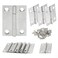 Zorveiio 2 Inch Nickel Door Hinges 10 Pcs Stainless Steel Folding Butt Hinges with Screws