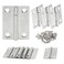 Zorveiio 2 Inch Nickel Door Hinges 10 Pcs Stainless Steel Folding Butt Hinges with Screws