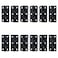 KUMGROT Matte Black Door Hinges Modern Metal Flat Folding Butt Cabinet Door Hinges 3 Inch 12 Pcs