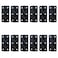 KUMGROT Matte Black Door Hinges Modern Metal Flat Folding Butt Cabinet Door Hinges 3 Inch 12 Pcs
