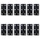 KUMGROT Matte Black Door Hinges Modern Metal Flat Folding Butt Cabinet Door Hinges 3 Inch 12 Pcs