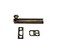 QCAA Solid Brass Surface Bolt 4 Antique Brass Brushed 2 Pack Made in Taiwan